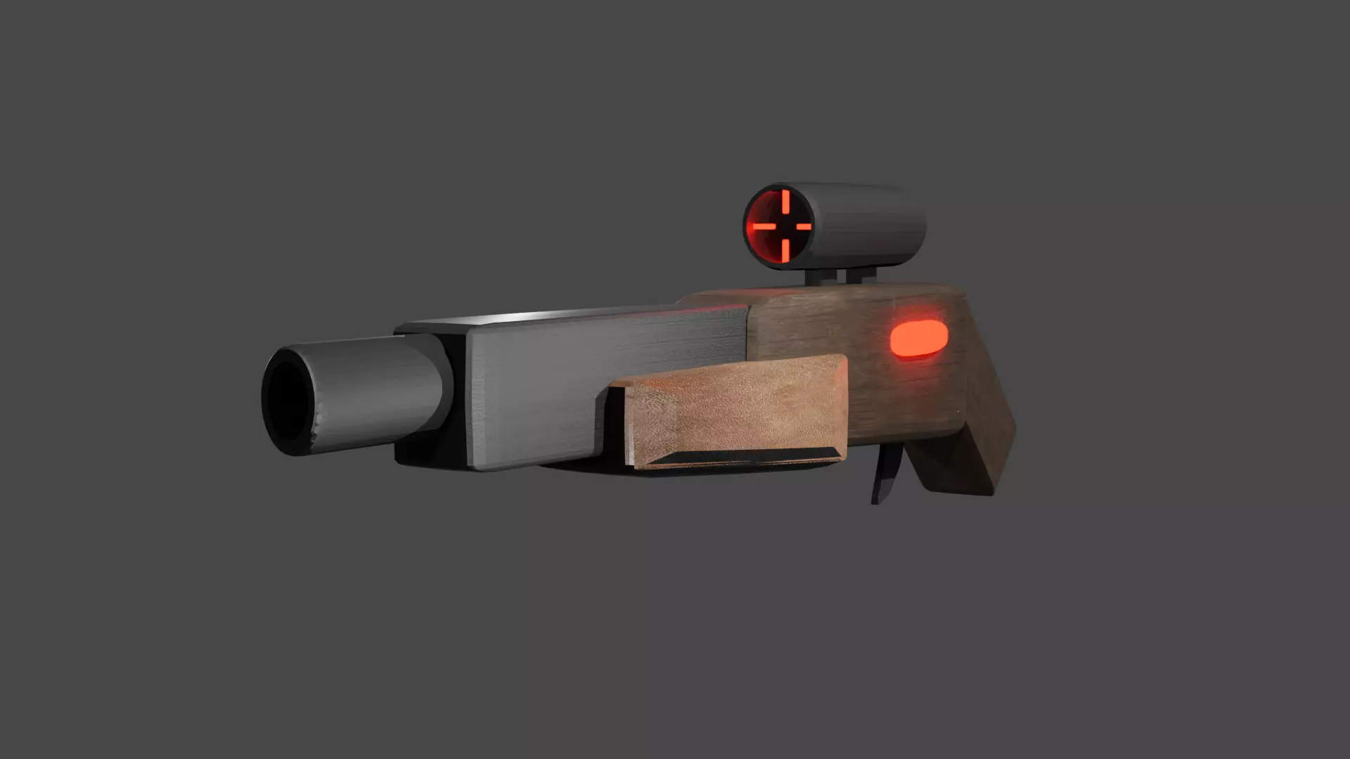 sci-fi blaster Free low-poly 3D model