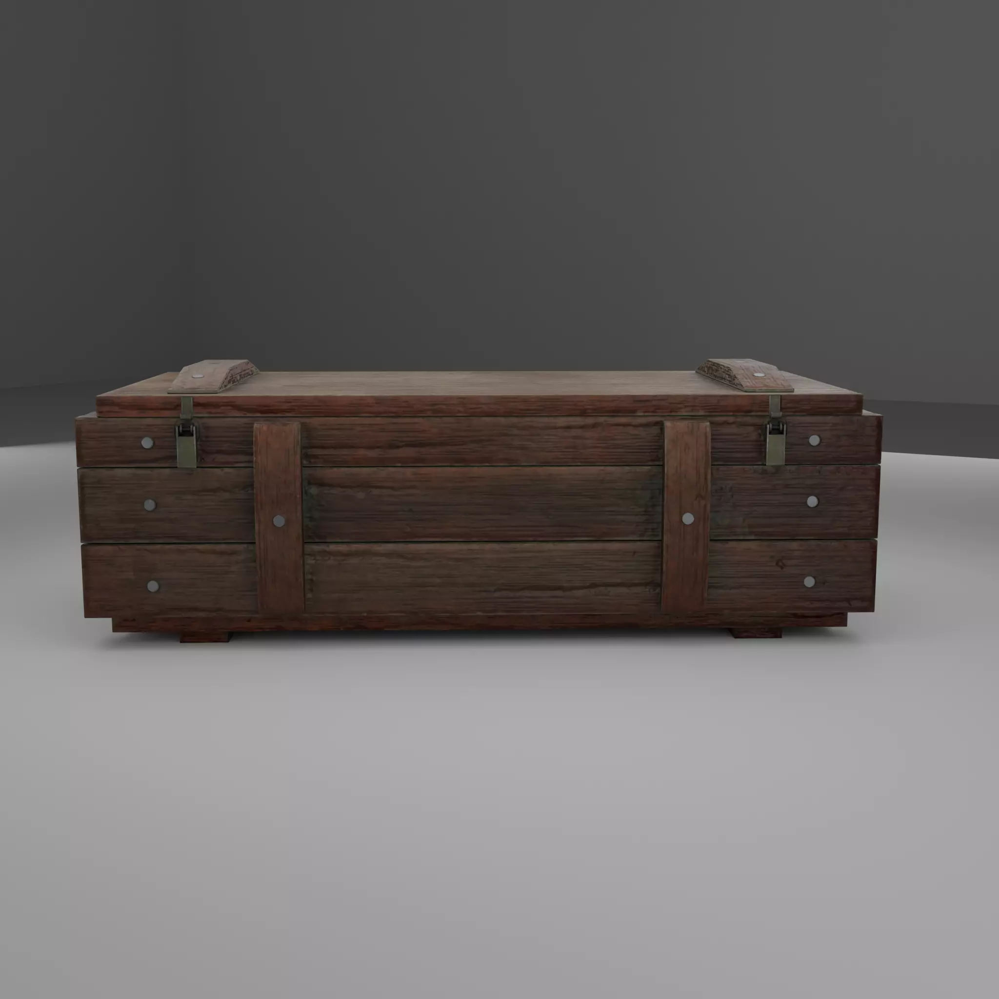 Wooden Crate Free low-poly 3D model_0
