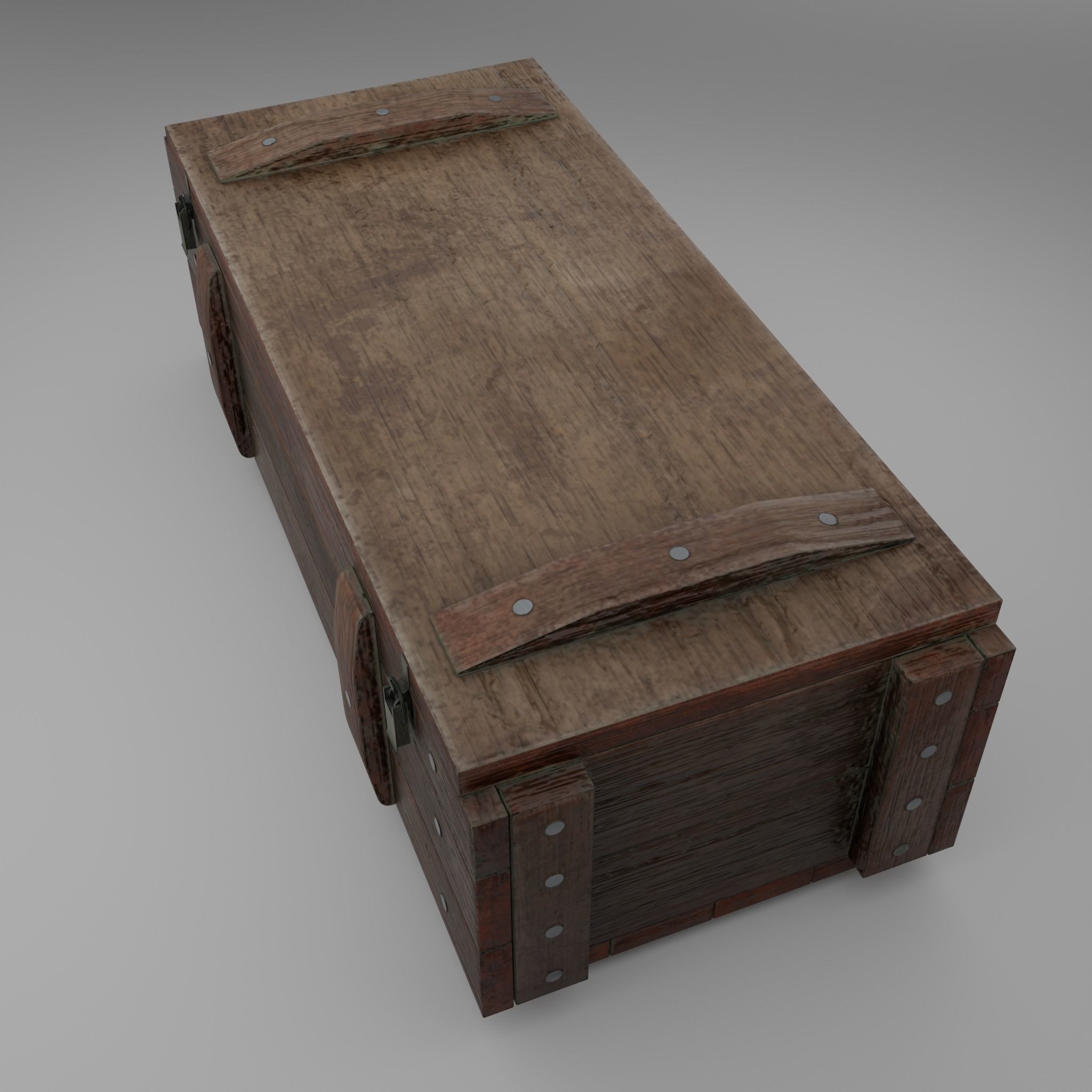 Wooden Crate Free low-poly 3D model_3
