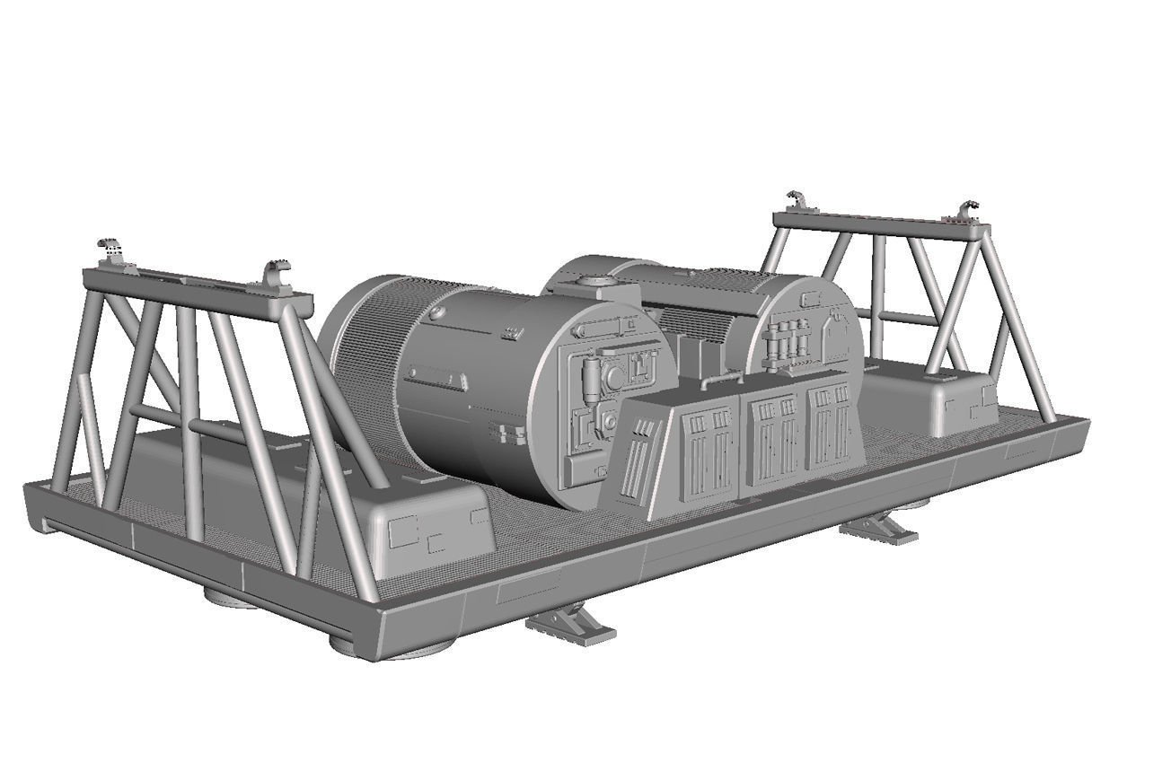 1-24 scale Space 1999 Eage Winch pod  3D print model_6