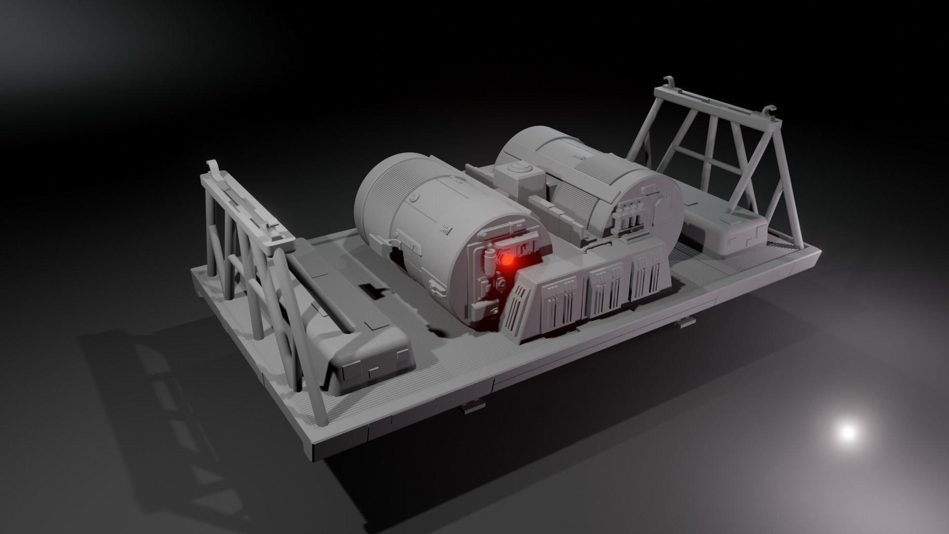 1-24 scale Space 1999 Eage Winch pod  3D print model_2