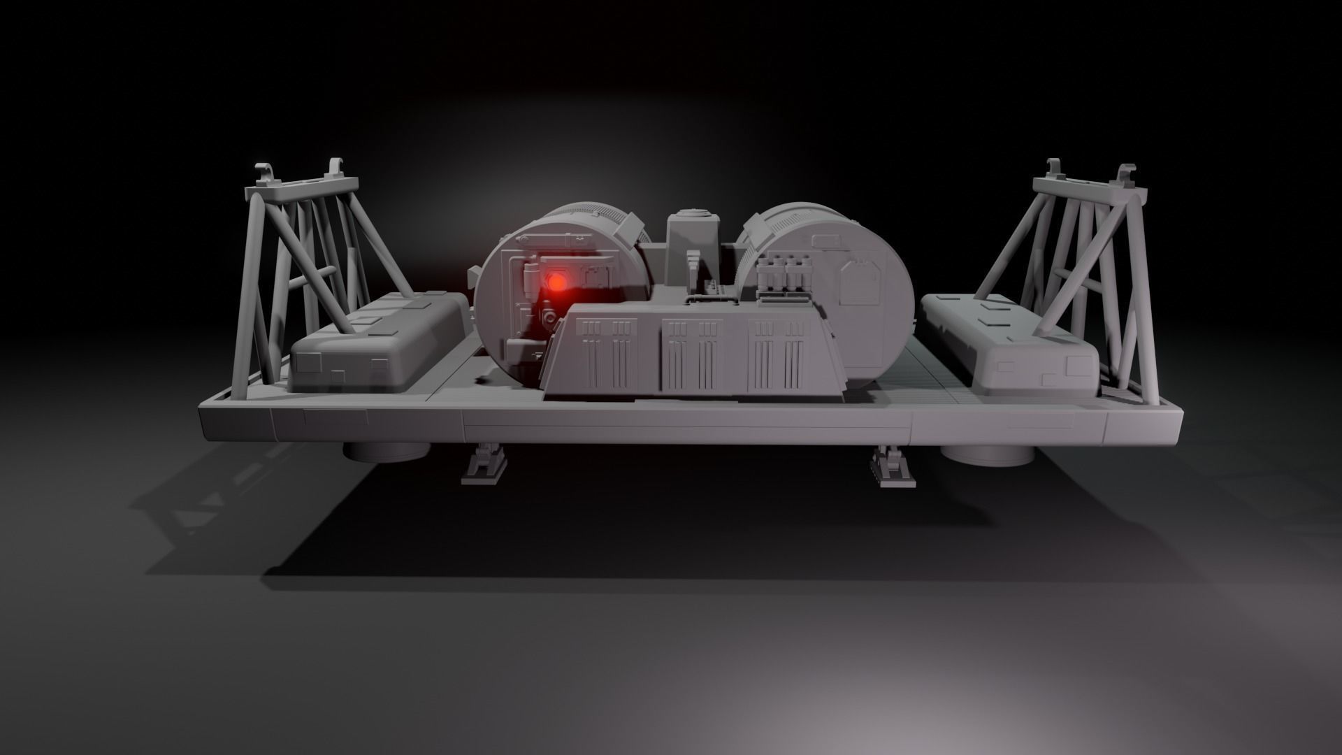 1-24 scale Space 1999 Eage Winch pod  3D print model_3