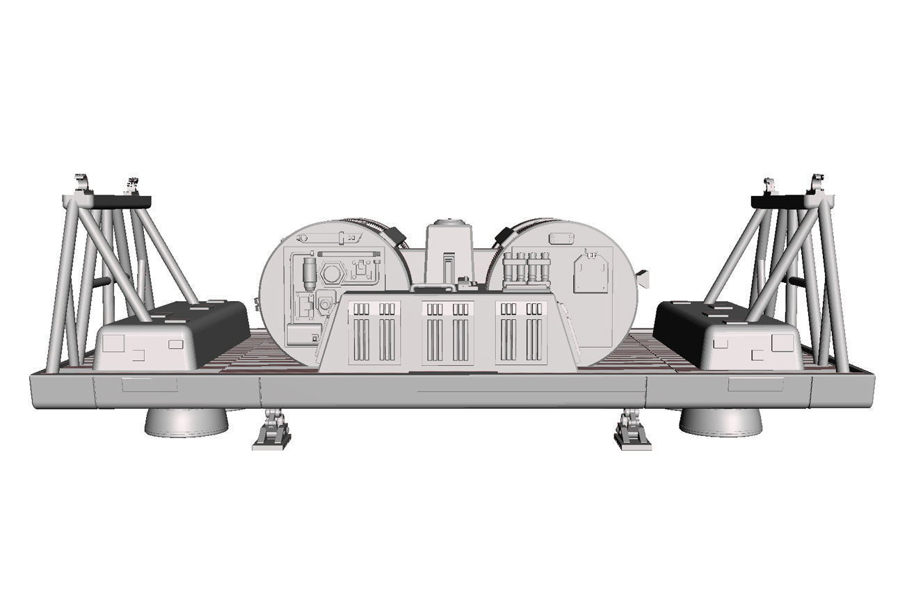 1-24 scale Space 1999 Eage Winch pod  3D print model_7