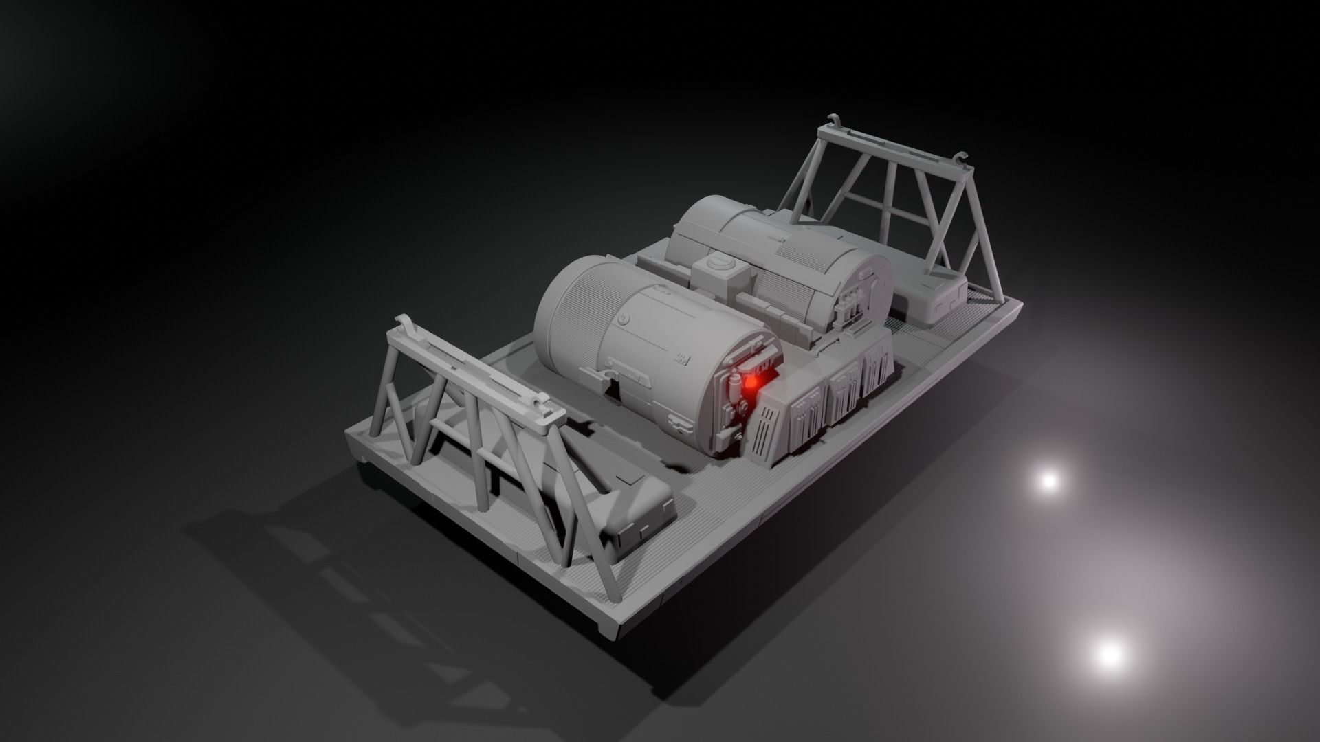 1-24 scale Space 1999 Eage Winch pod  3D print model_5