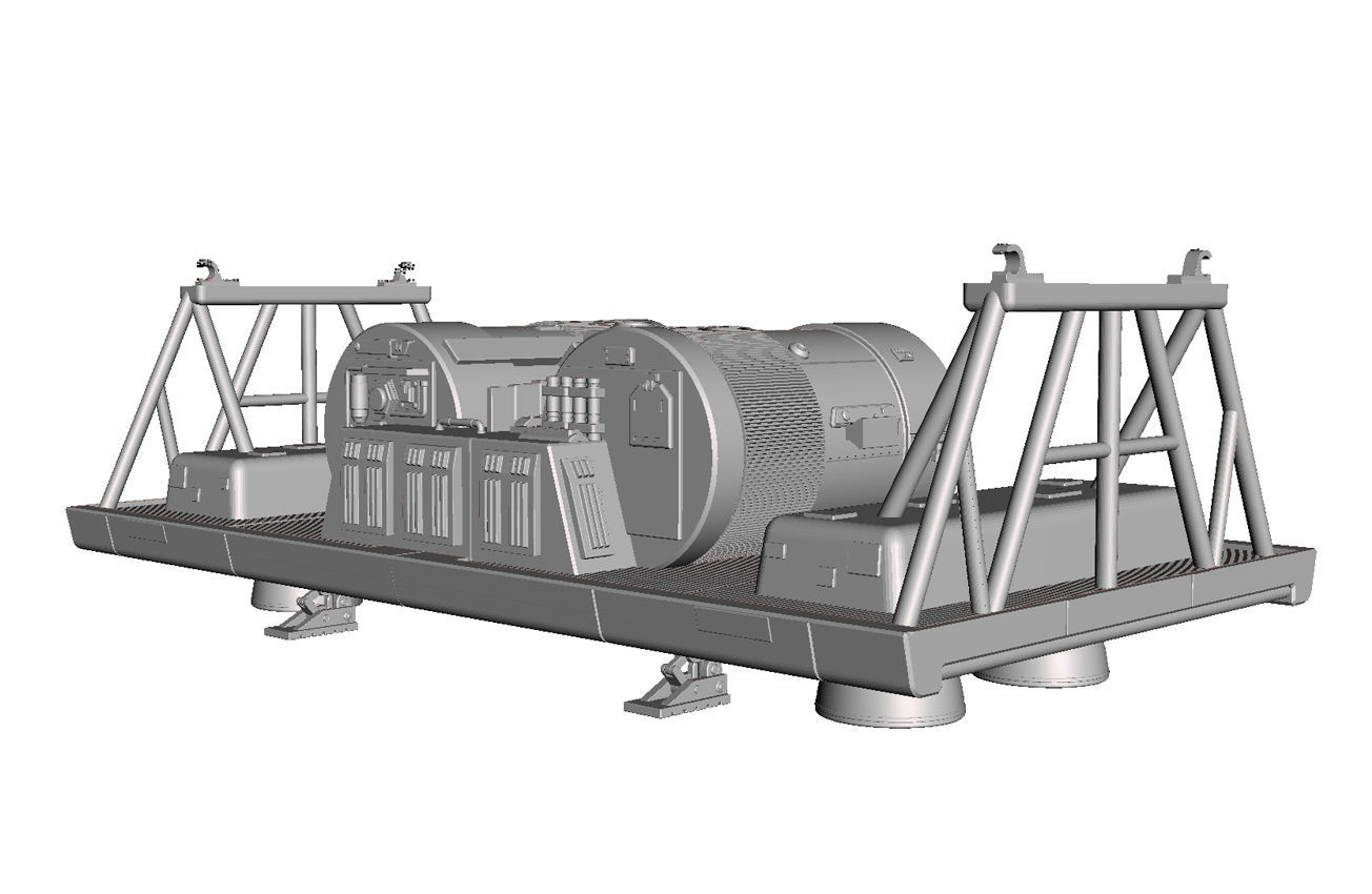 1-24 scale Space 1999 Eage Winch pod  3D print model_8