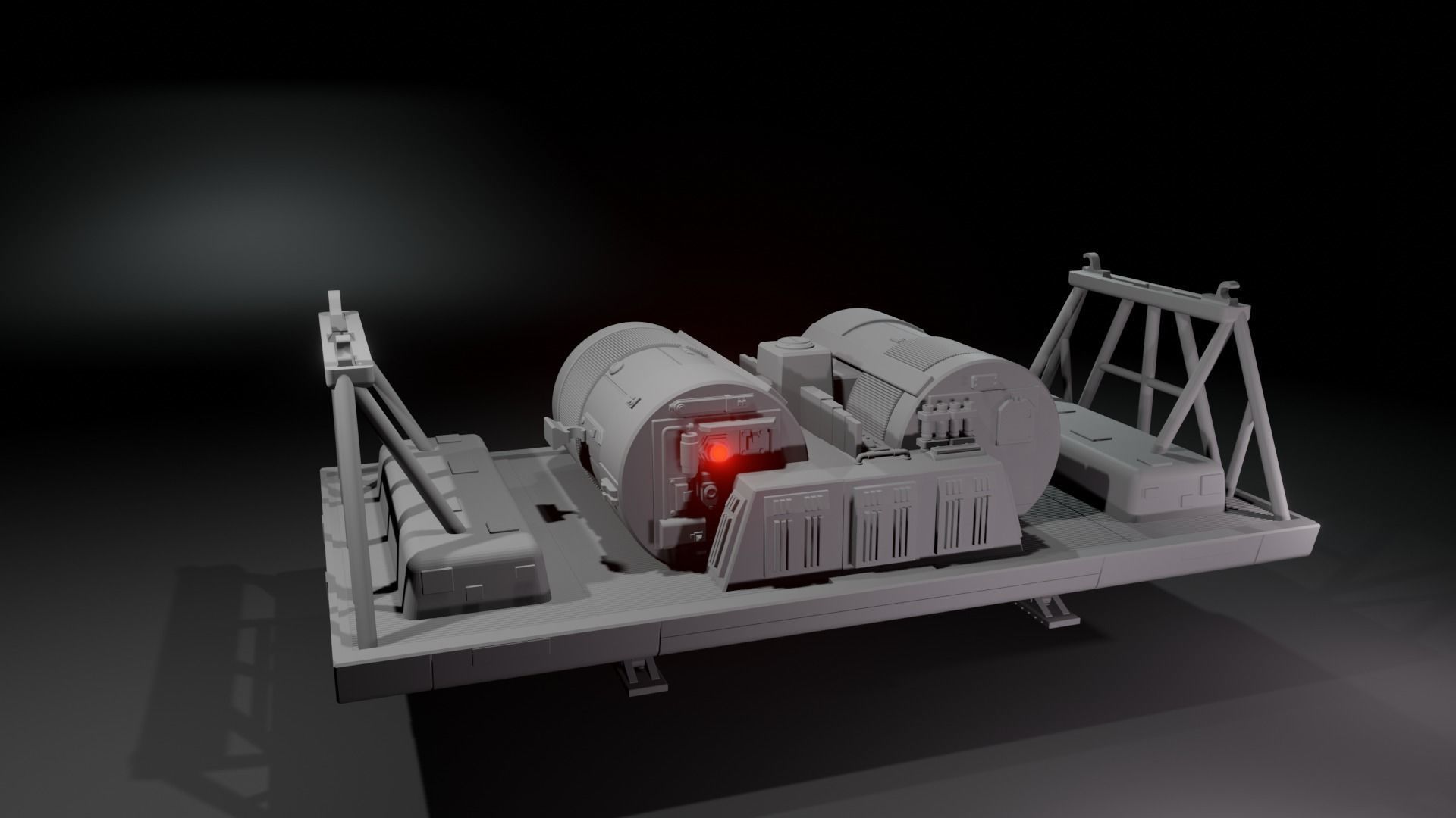 1-24 scale Space 1999 Eage Winch pod  3D print model_1