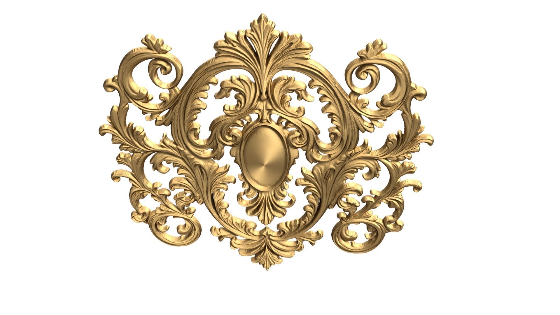 Classic carved decor ornament 474 3D print model_6