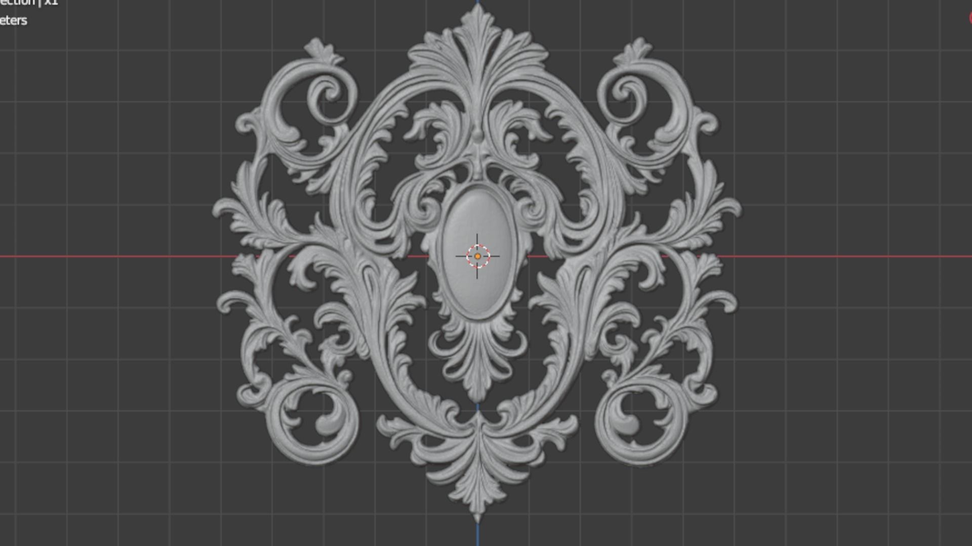 Classic carved decor ornament 474 3D print model_5