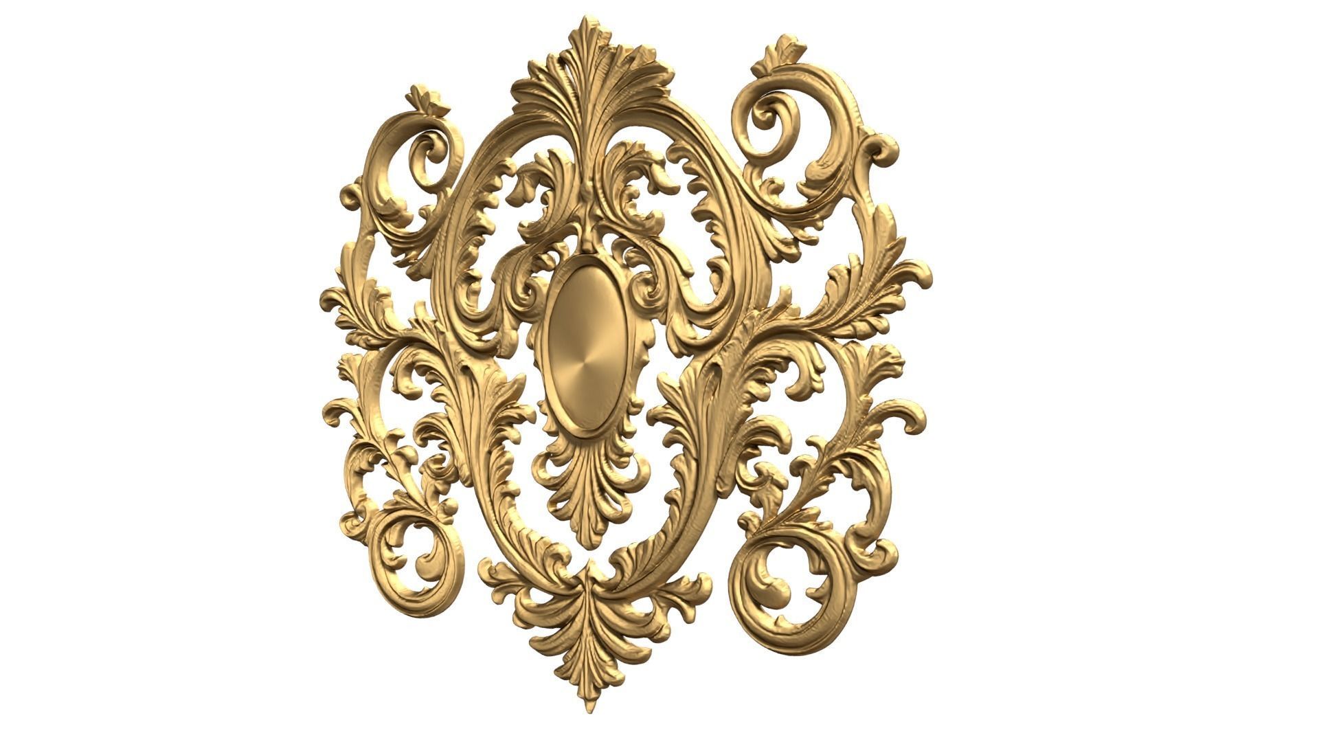 Classic carved decor ornament 474 3D print model_2