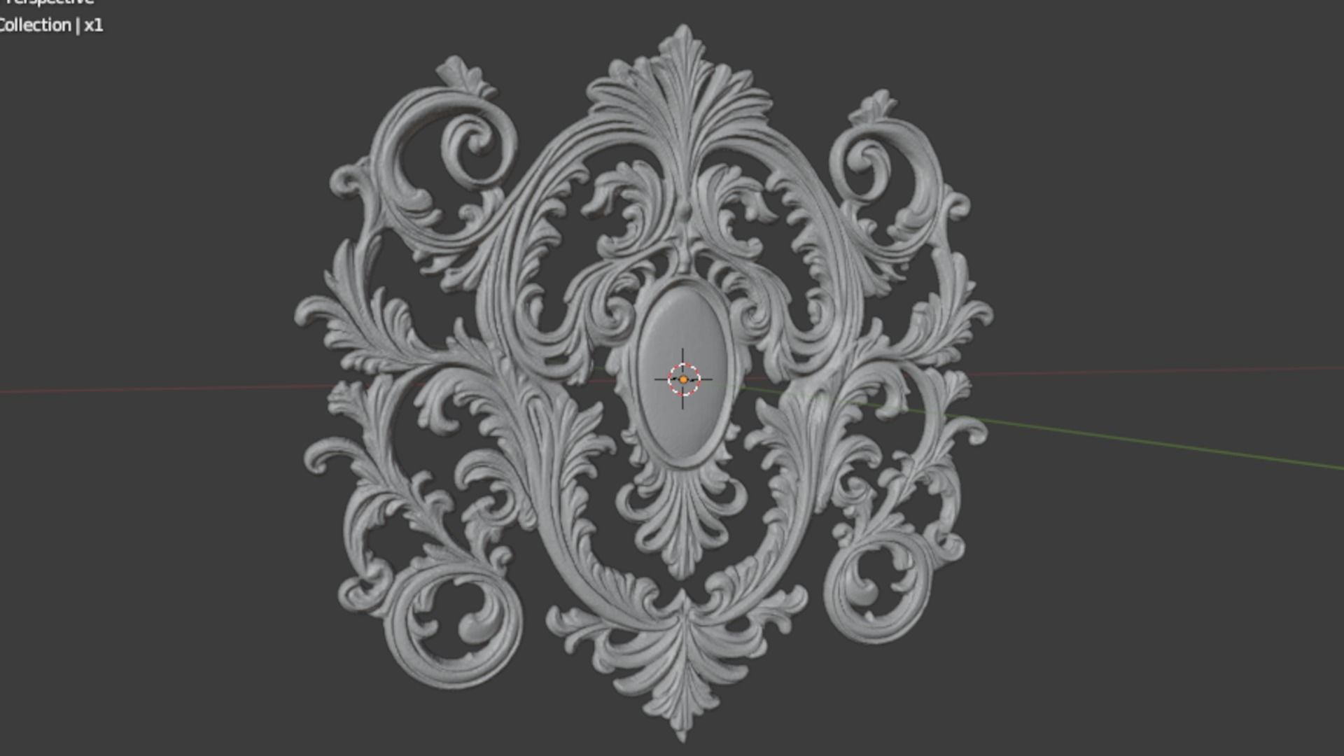 Classic carved decor ornament 474 3D print model_1