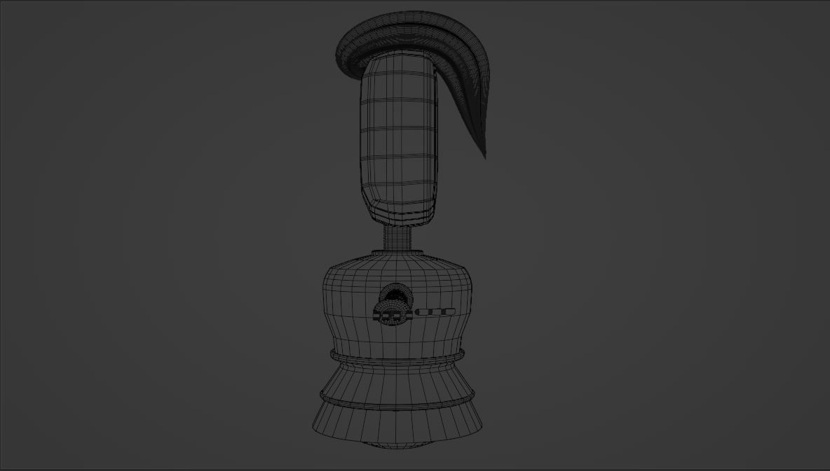 Female Robot Low-poly 3D model_6