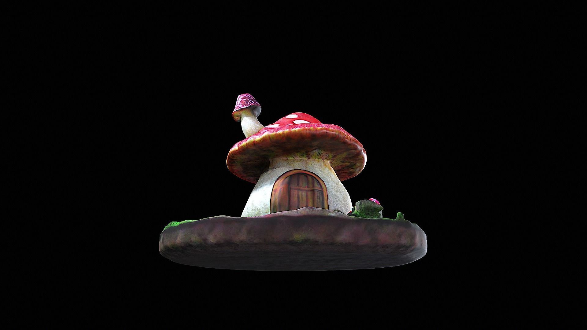 Little Mushroom House 3D model_6