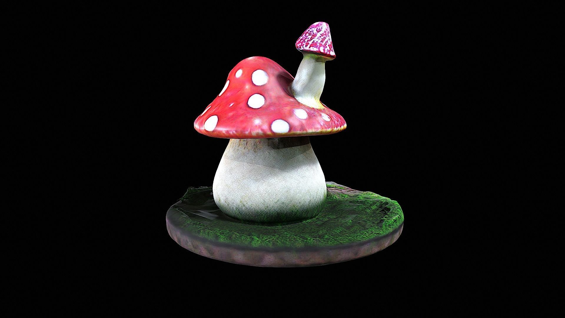 Little Mushroom House 3D model_2