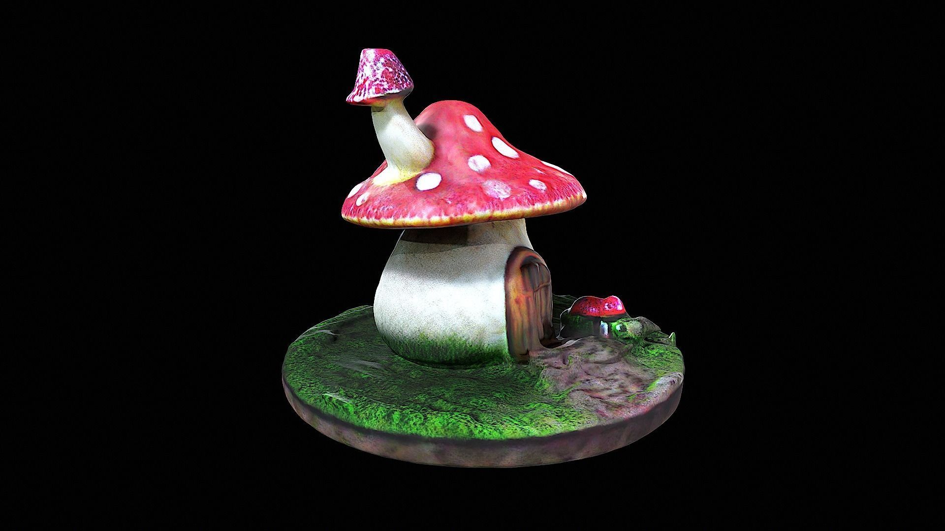 Little Mushroom House 3D model_1
