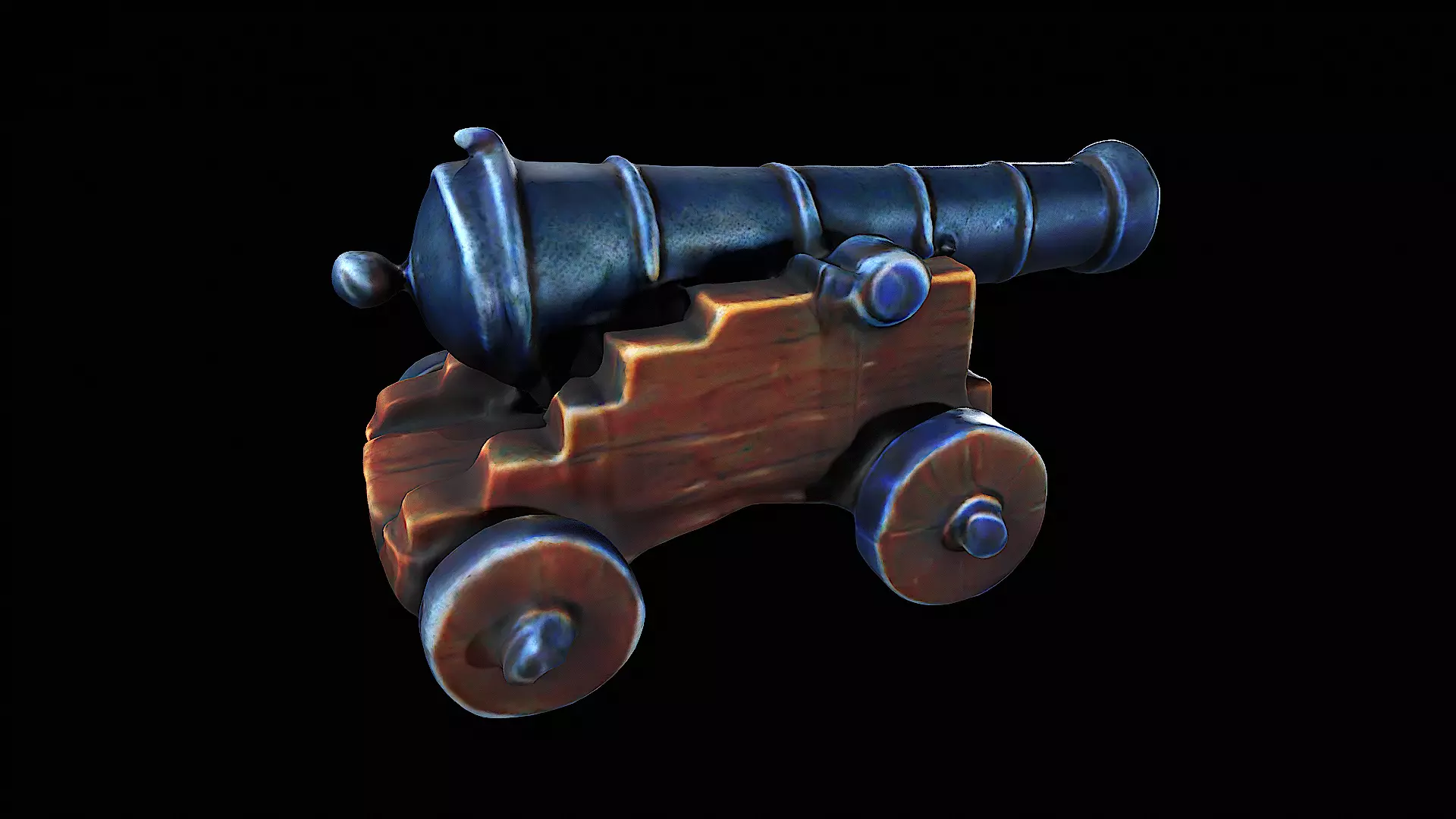Cartoon Cannon 3D model_0