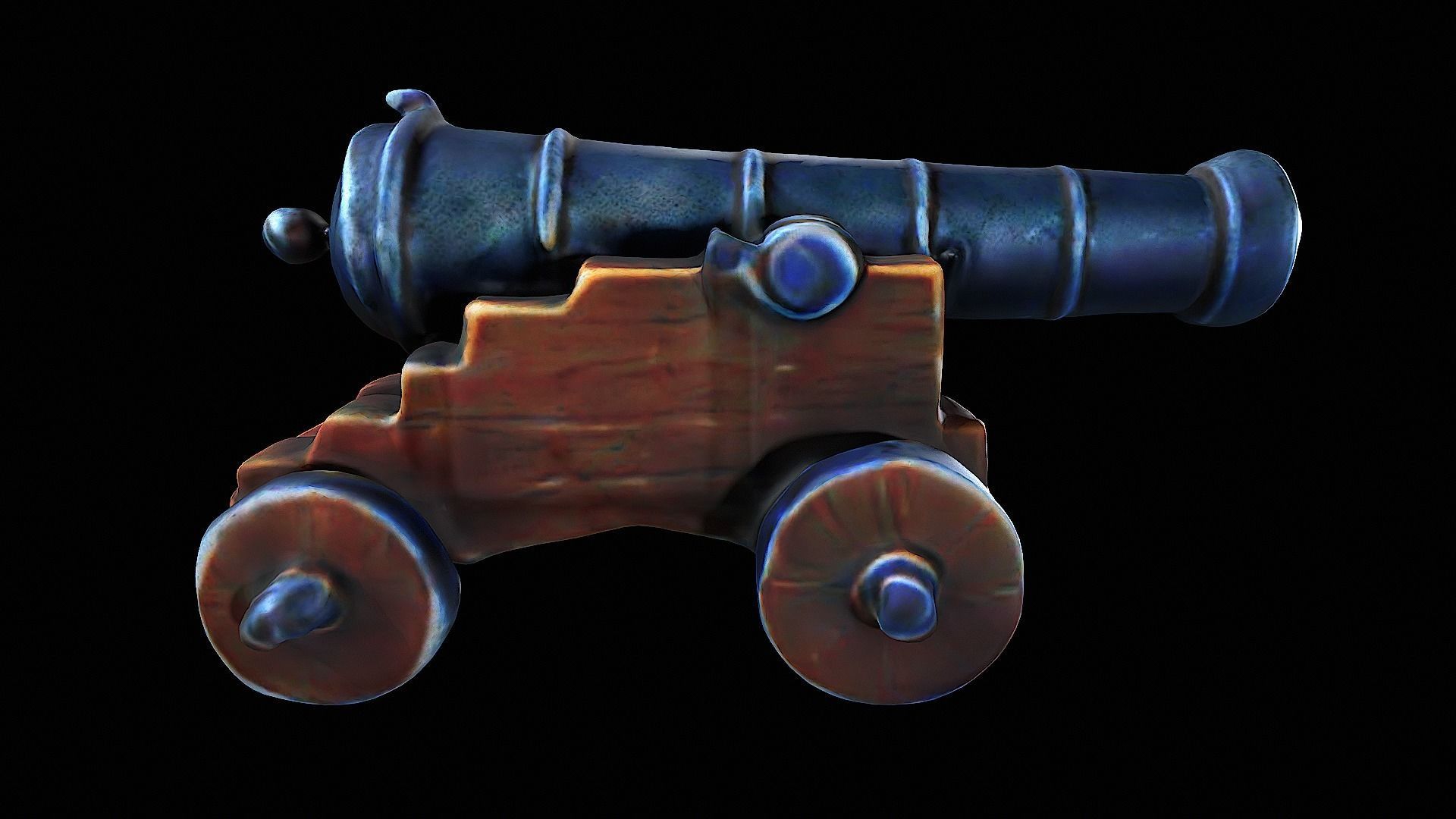 Cartoon Cannon 3D model_1