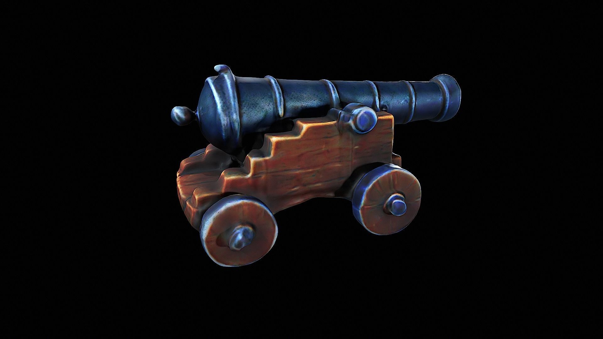 Cartoon Cannon 3D model_6
