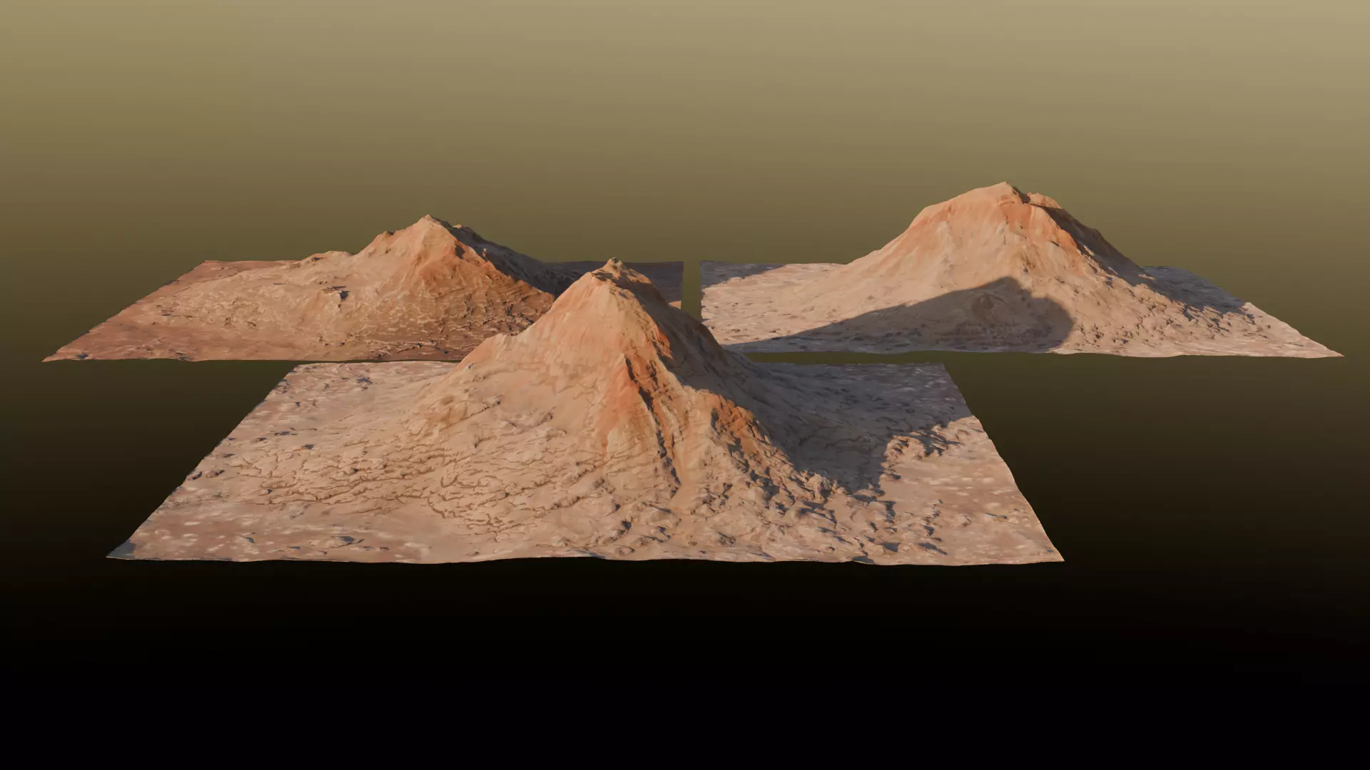 Trio Mountains Free 3D model