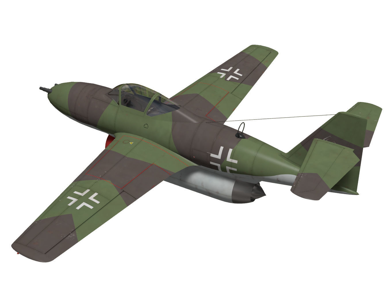 Messerschmitt P1095 3D model_1