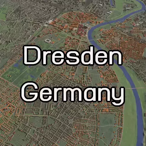 Dresden Germany - city and urban 3D model