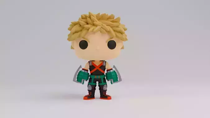 bakugo funko model from my hero academia 3D print model