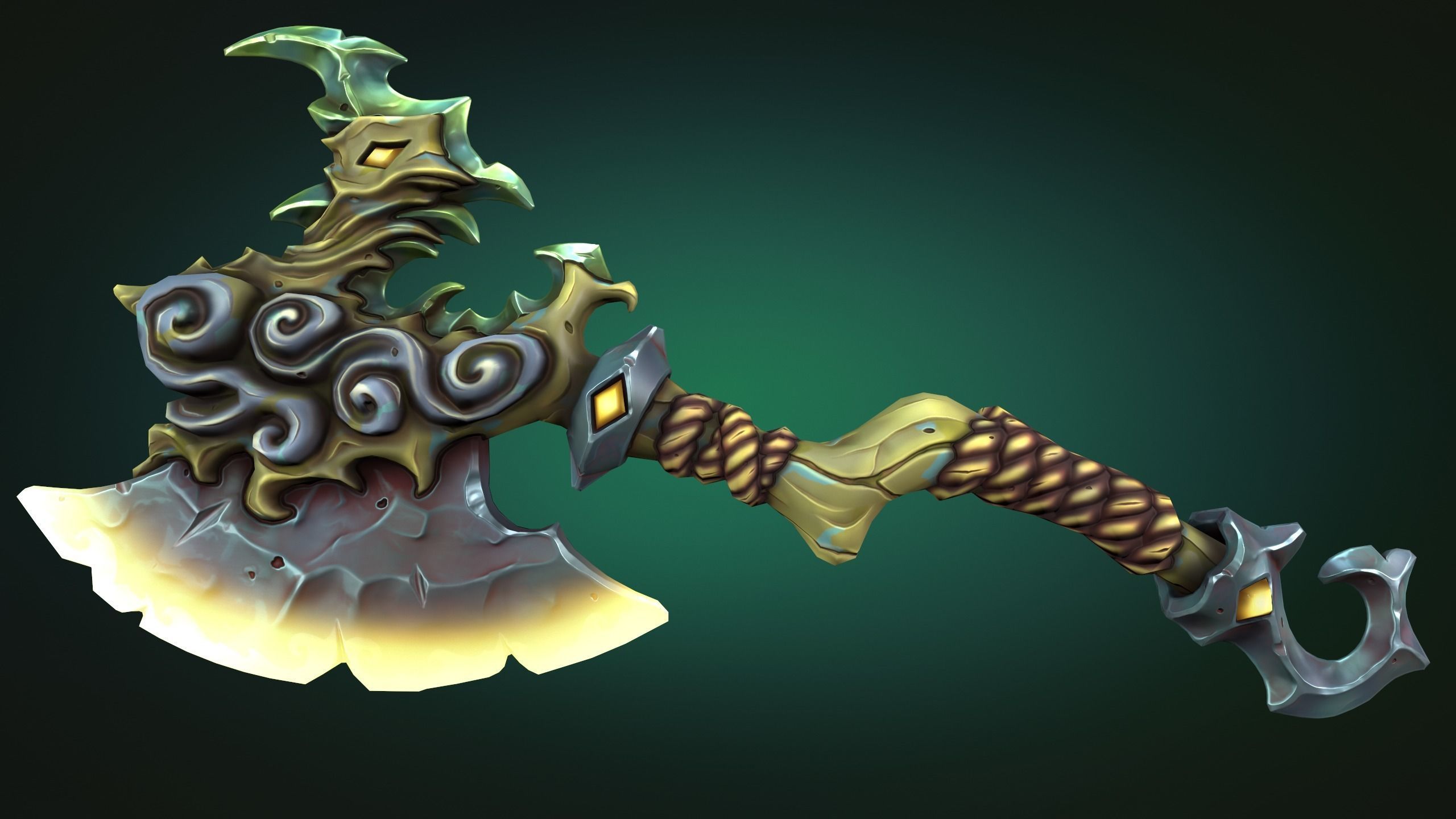 Coastal axe 3d print 3D print model_9