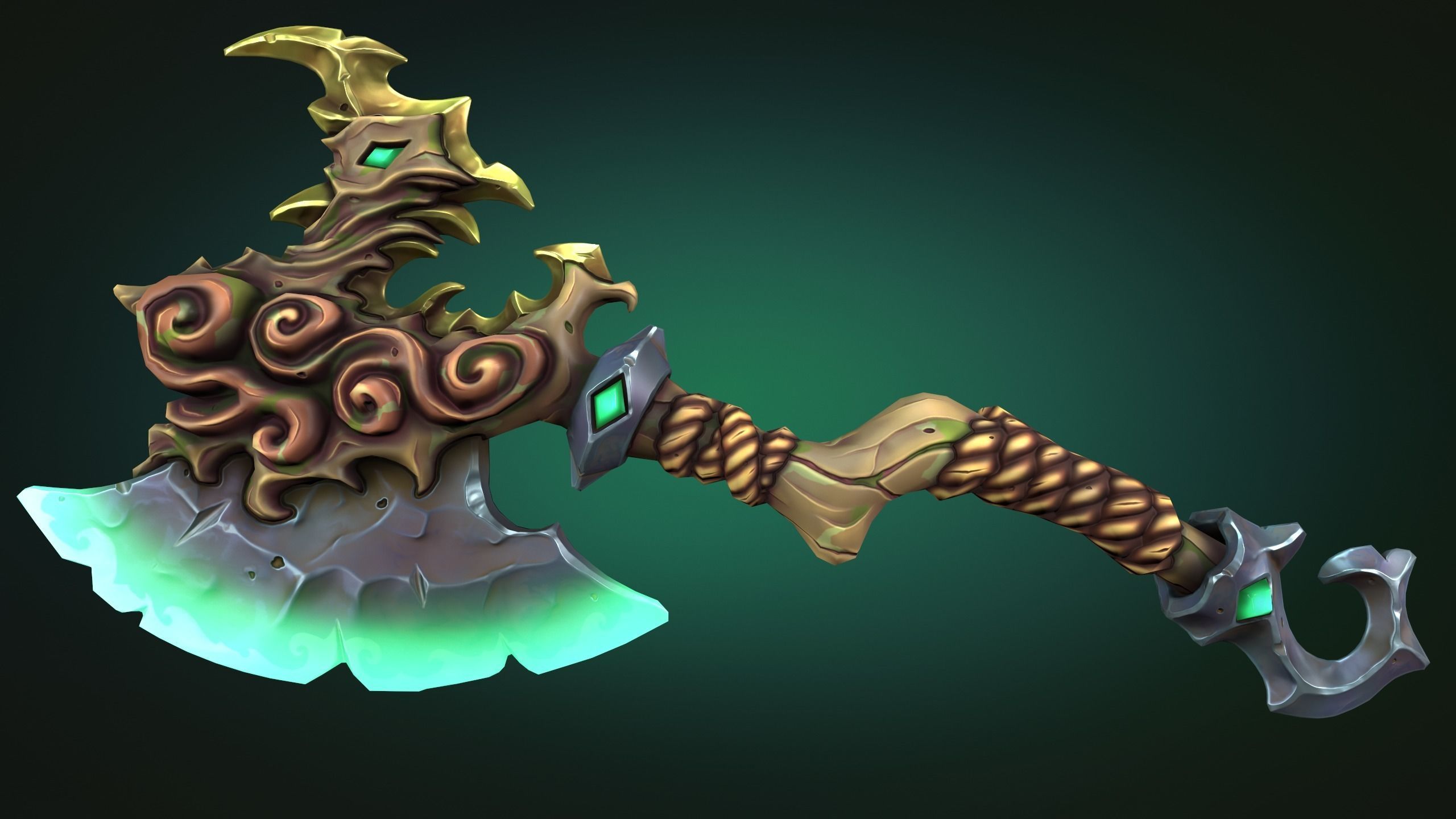 Coastal axe 3d print 3D print model_4