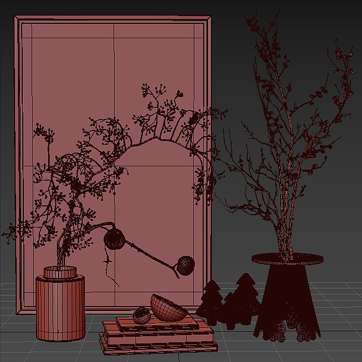 Decorative set 8 3D model_1