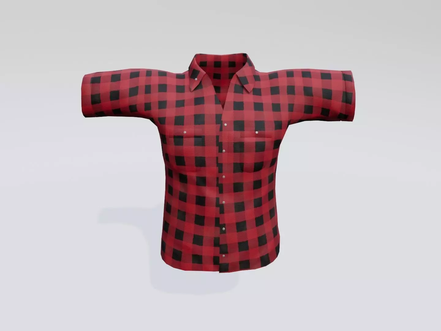 Lumberjack Shirt - Male shirt - Game Ready Low-poly 3D model