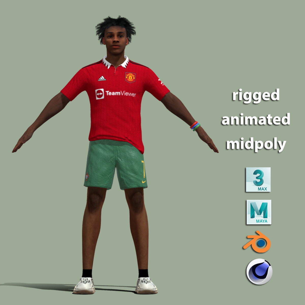 A-Pose rigged IShowSpeed youtuber 3D model_2