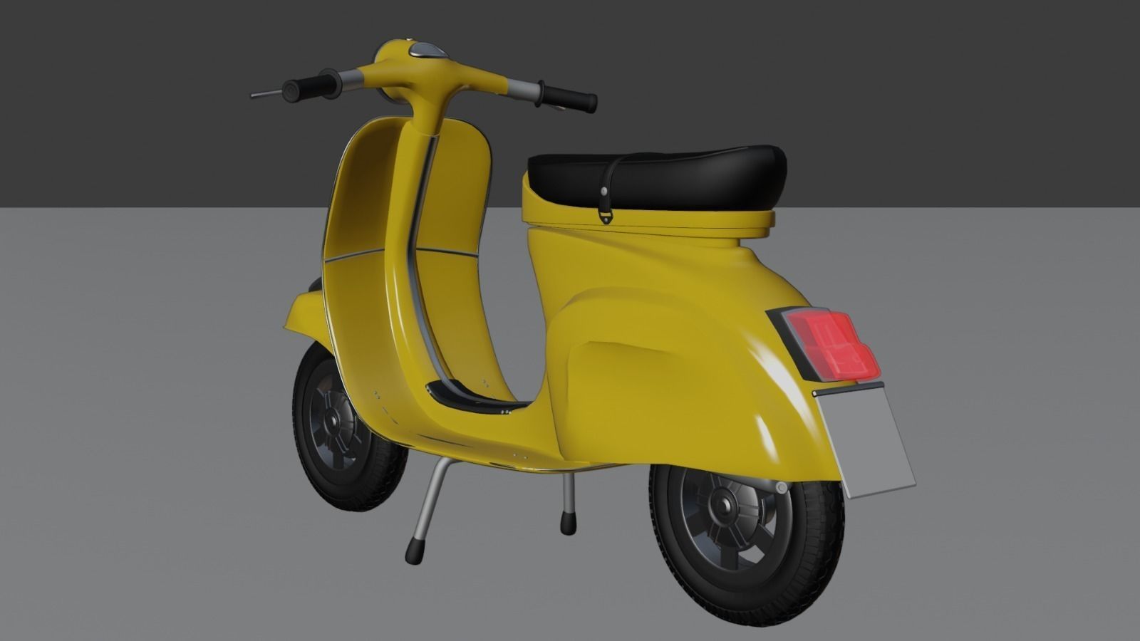 Bike Vespa Sprint-1974 Scooter Low-poly 3D model_4