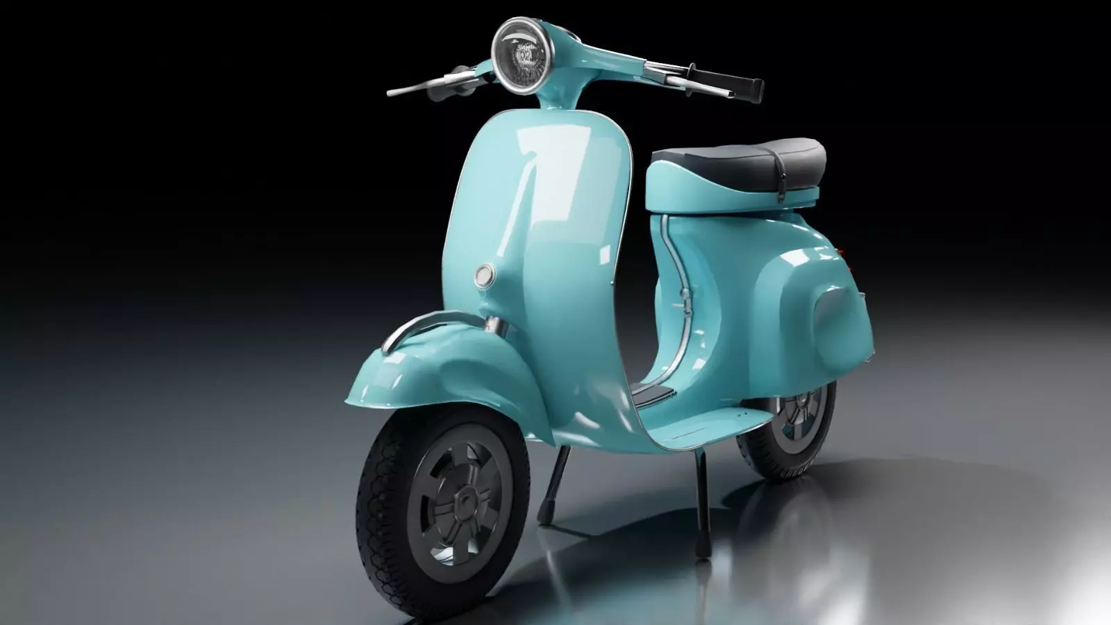 Bike Vespa Sprint-1974 Scooter Low-poly 3D model_0