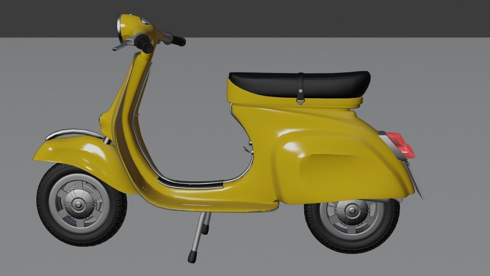 Bike Vespa Sprint-1974 Scooter Low-poly 3D model_3