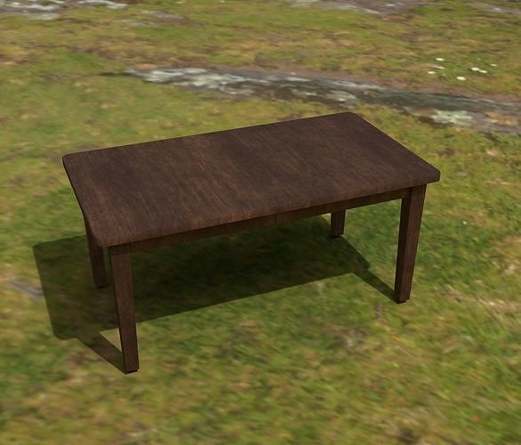 Old Wooden Table Free 3D print model