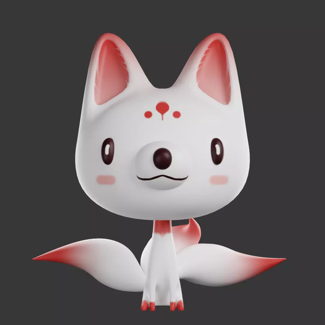 three tailed fox Free 3D model