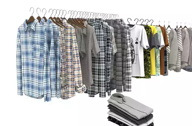 3D MODEL CLOTH TSIRTH DRESS WEAR FASHION SHOP