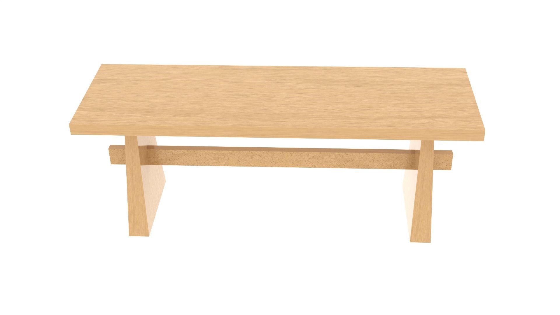 WOOD TABLE 3D model_2