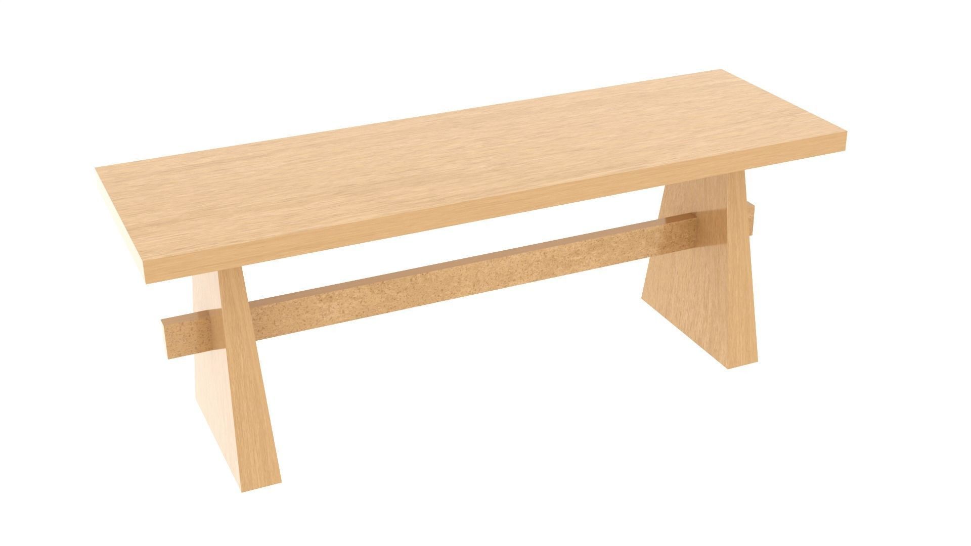 WOOD TABLE 3D model_1
