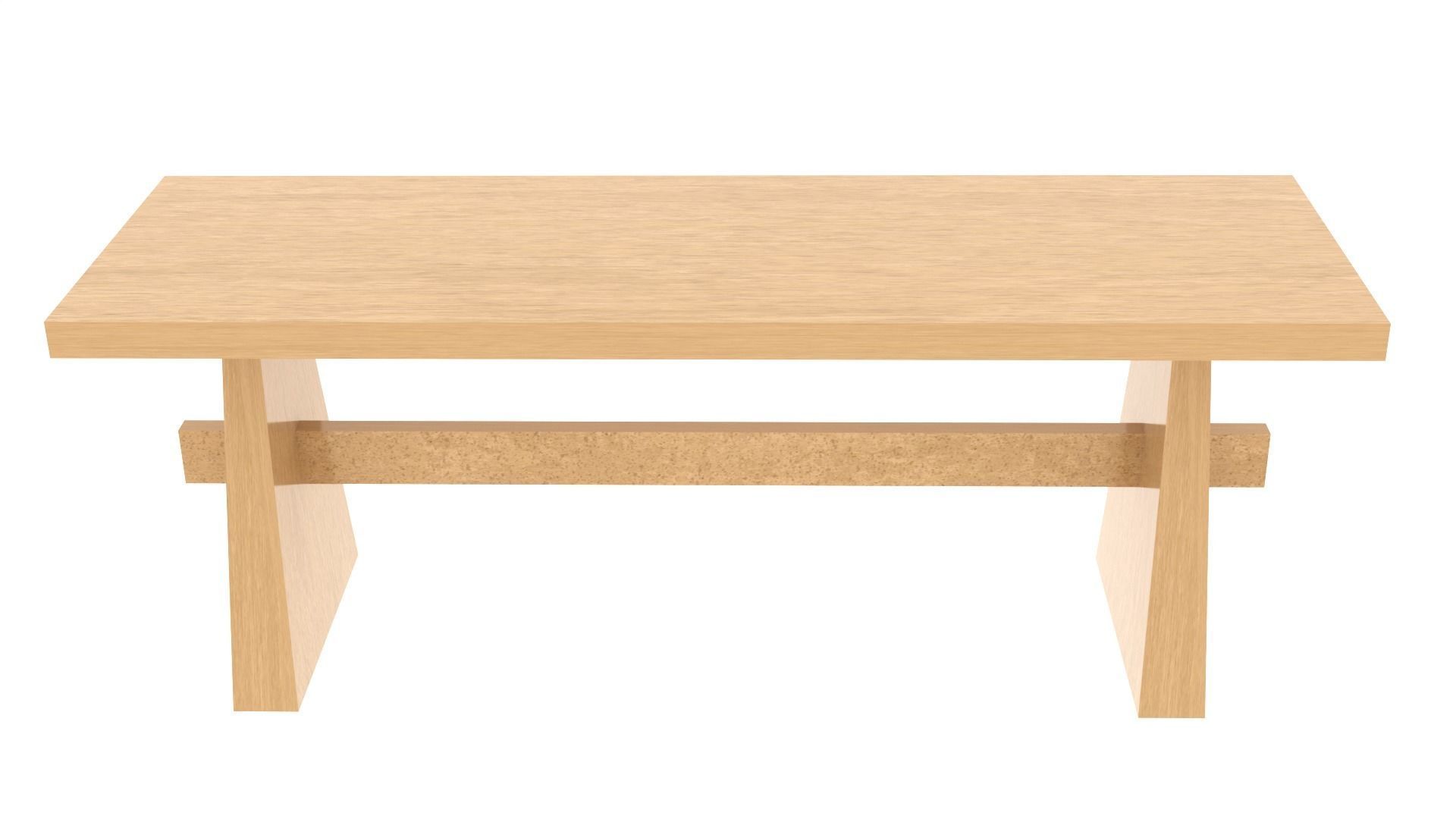 WOOD TABLE 3D model_3