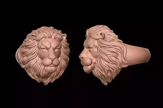 lion ring 2  3d print