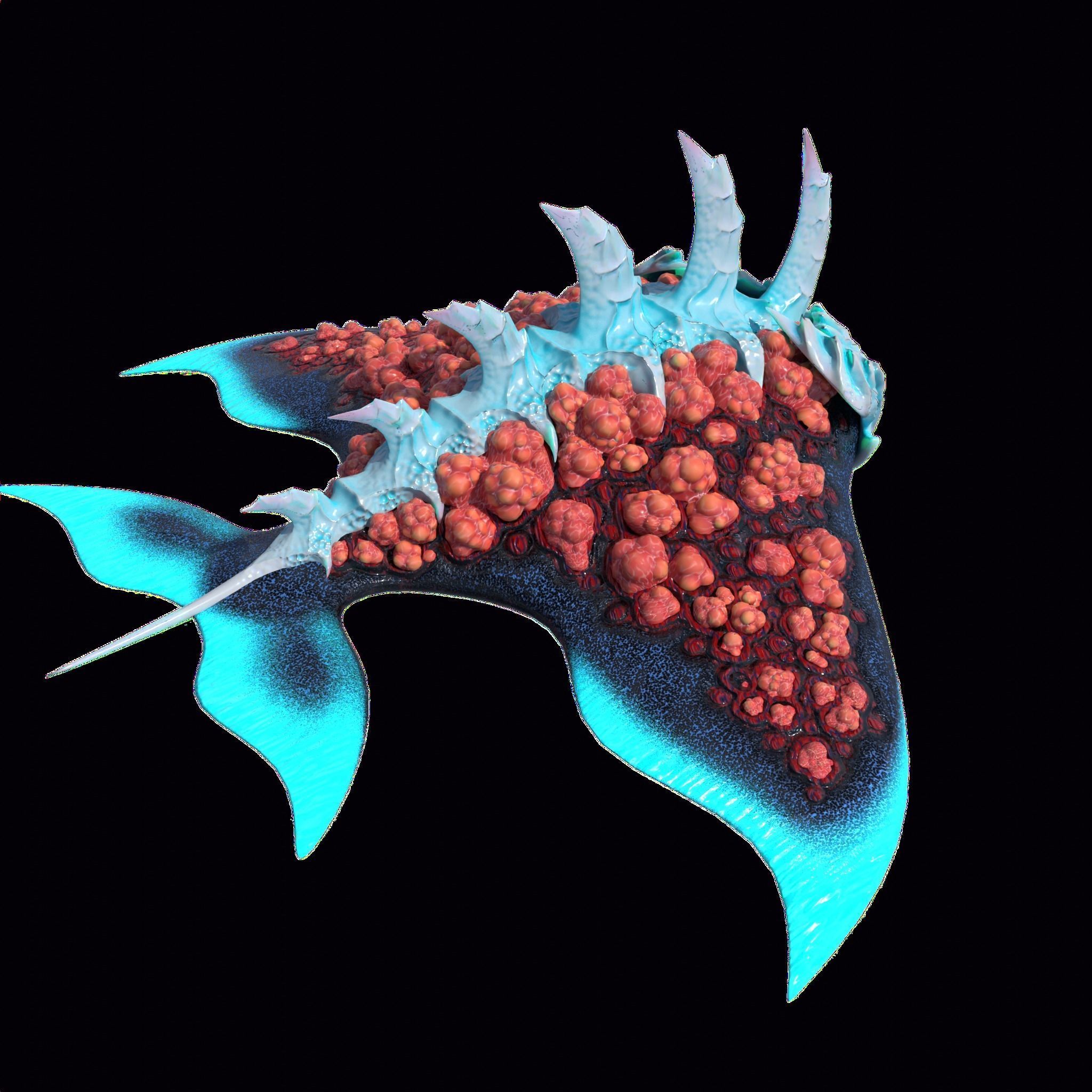 Stingray Low-poly 3D model_10