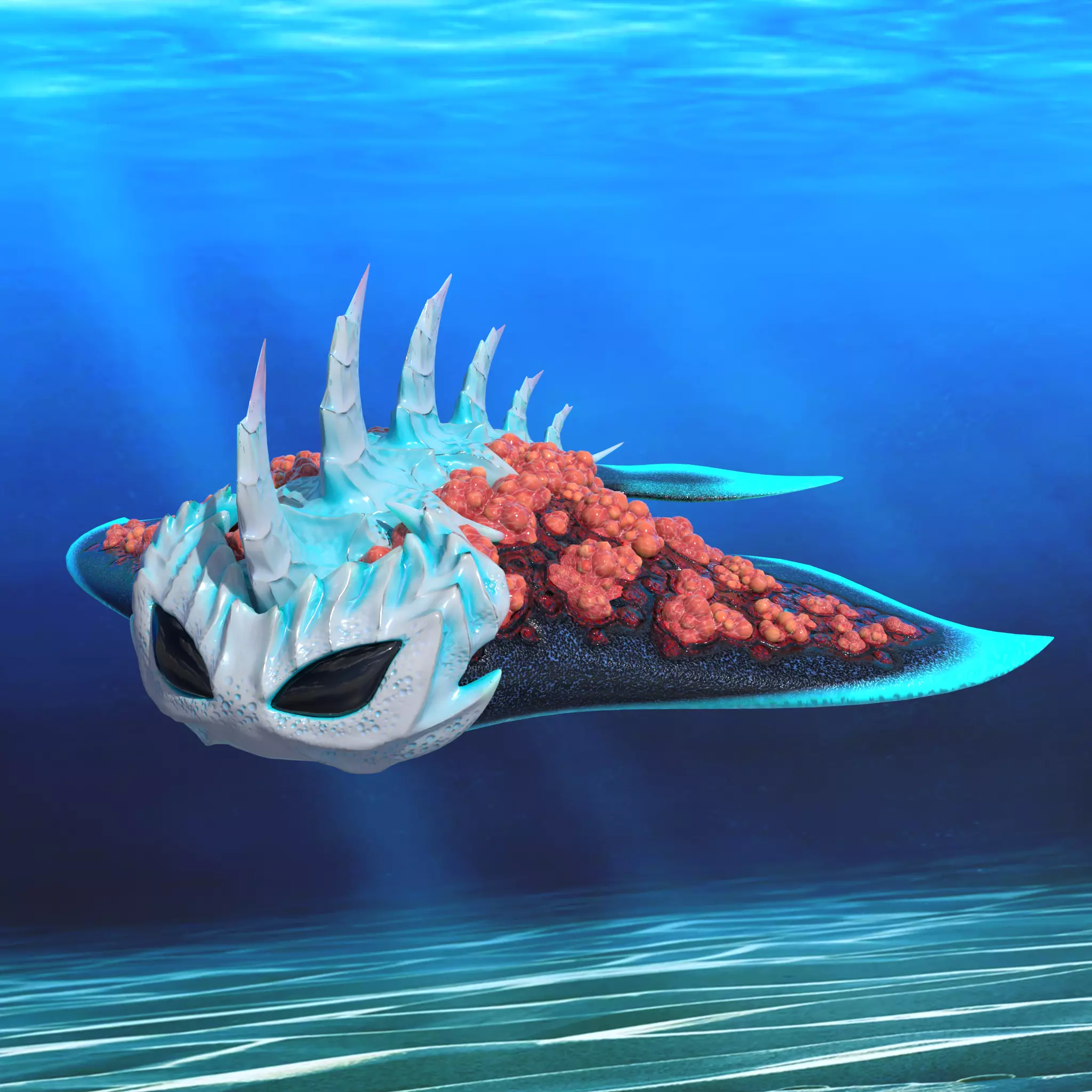 Stingray Low-poly 3D model_0