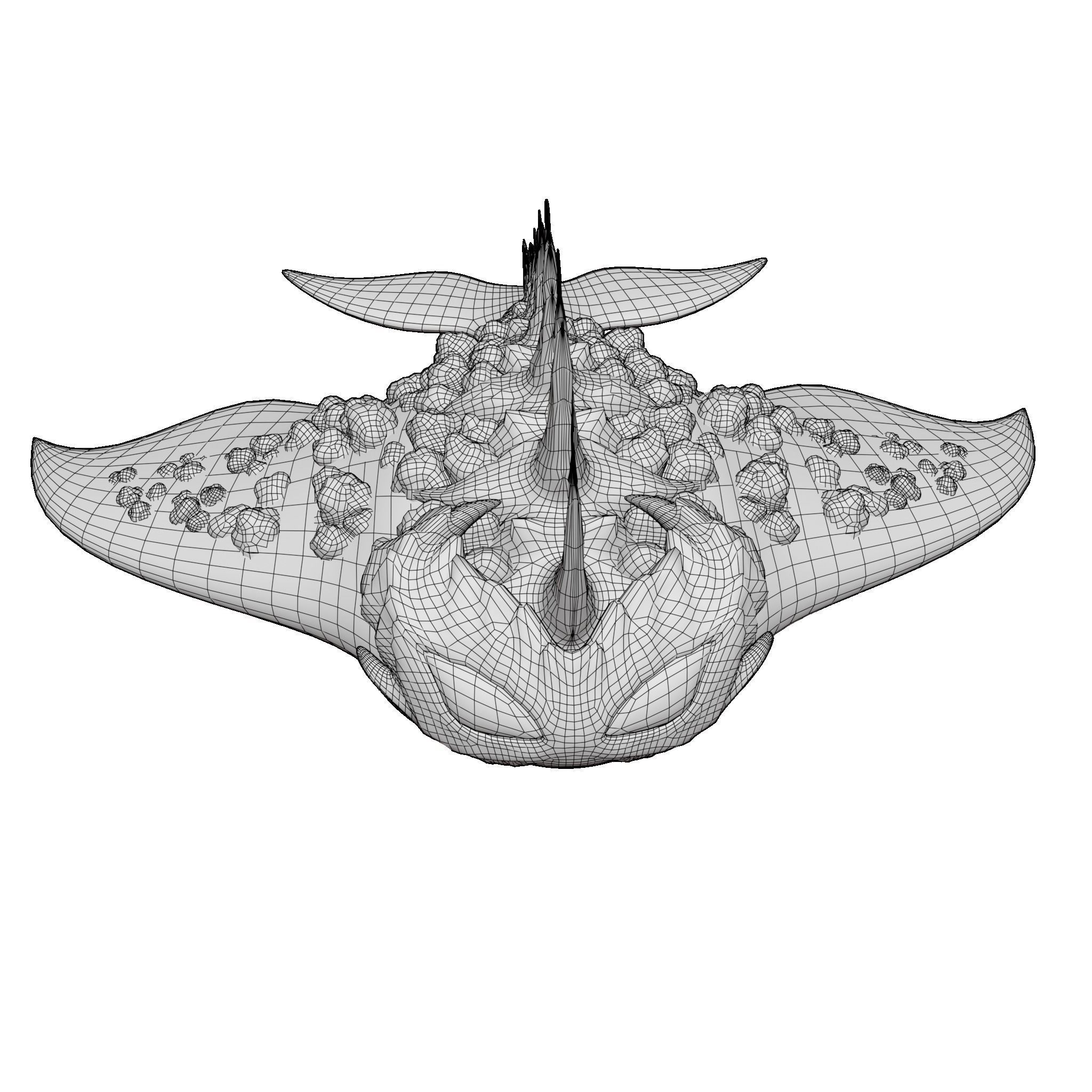 Stingray Low-poly 3D model_3