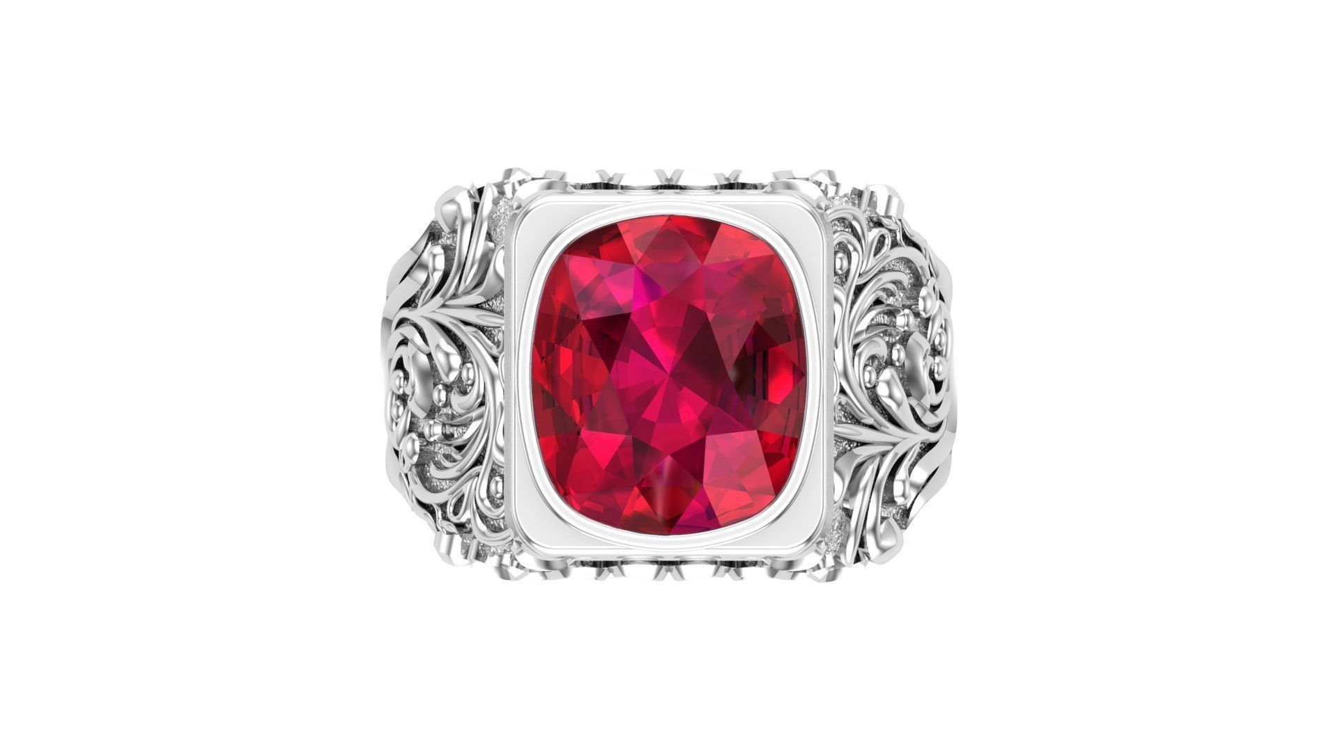 RUBY GENTS RING 3D print model_8