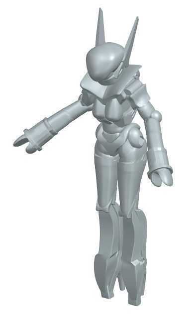 Robot Toy Women 3D print model_3