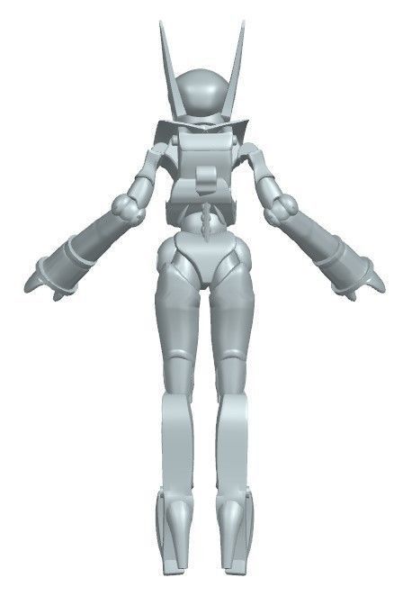 Robot Toy Women 3D print model_2