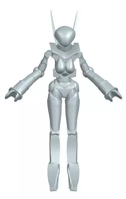 Robot Toy Women 3D print model_0