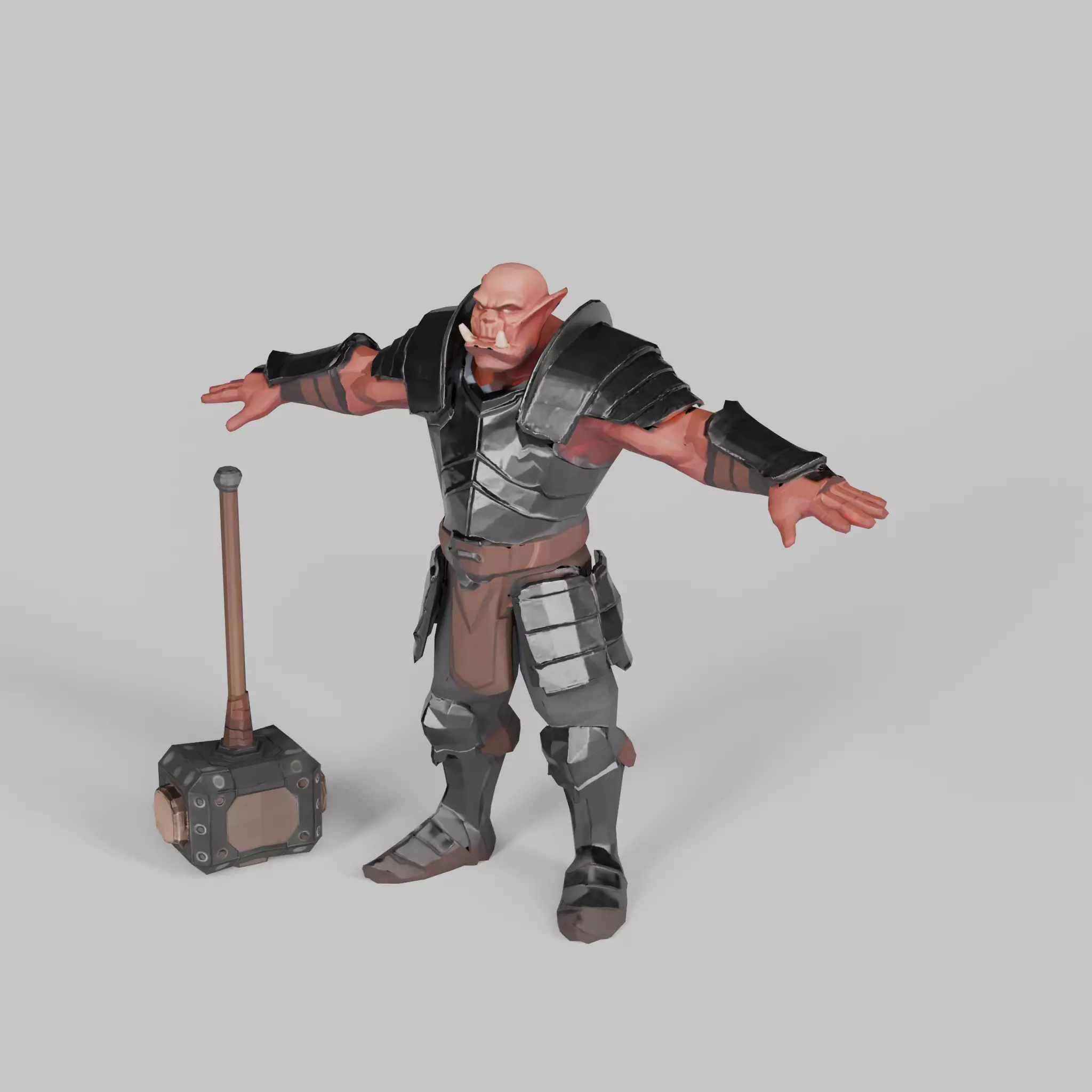 Stylized Low Poly Orc Clan - Character Pack Low-poly 3D model_3