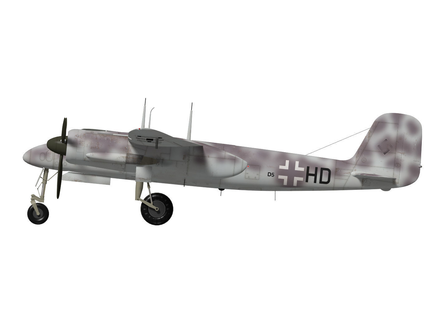 Focke Wulf Ta154 moskito 3D model_10