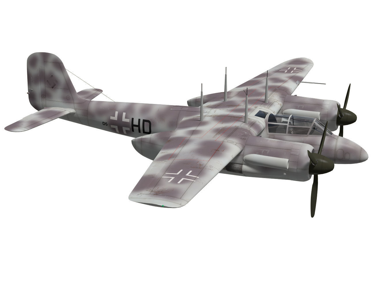 Focke Wulf Ta154 moskito 3D model_5